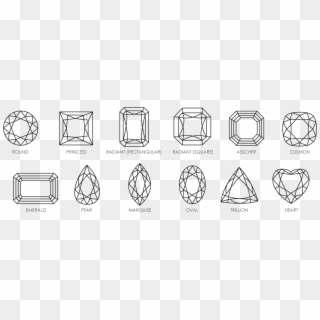 Diamonds Can Be Cut In Various Shapes - Sketch, HD Png Download