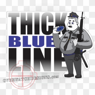 Thick Blue Line - Cartoon, HD Png Download