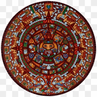 Aztec Calendar 500pc Round Jigsaw Puzzle By Eric Dowdle - Ancient Aztec Stone Calendar, HD Png Download