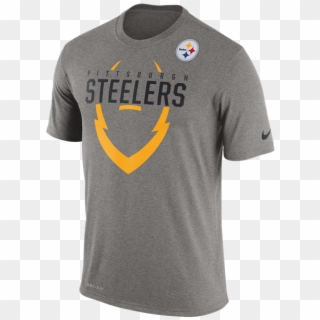 Picture Of Pittsburgh Steelers Nike Icon Grey T-shirt - Active Shirt, HD Png Download
