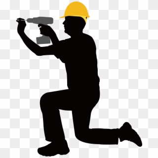 Construction Worker Silhouette Png - Silhouette Construction Worker Png, Transparent Png
