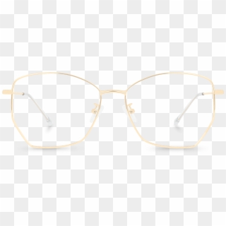 Front View Of Venom Gold Oval Glasses Made From Gold - Transparent Material, HD Png Download