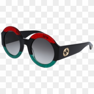 Gucci Gg0084s - Gucci Green And Red Sunglasses, HD Png Download
