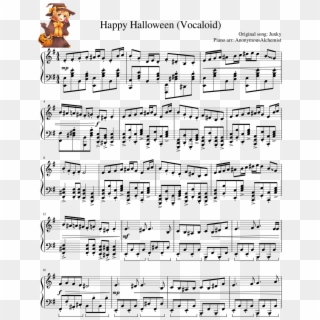 Happy Halloween For Solo Piano Sheet Music For Piano - Sheet Music, HD Png Download