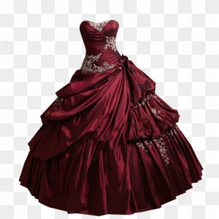 Model Vector Fashion Gown - Vestidos De Quinceañera Tintos, HD Png Download