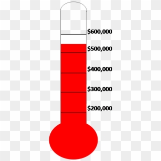 Money Raised 2019 Thermometer - Carmine, HD Png Download