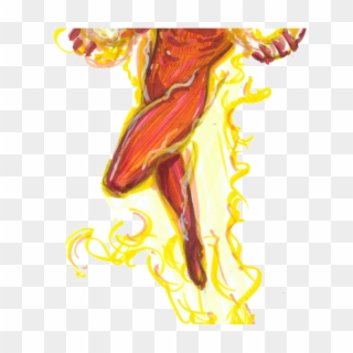 Human Torch Png Transparent Images - Human Torch Drawing Comic, Png Download