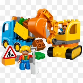 Lego Png - Lego Duplo Truck & Tracked Excavator, Transparent Png