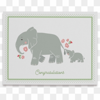 Baby Congratulations Greeting Cards - Indian Elephant, HD Png Download