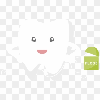 Brushing And Flossing - Transparent Cartoon Teeth Floss, HD Png Download