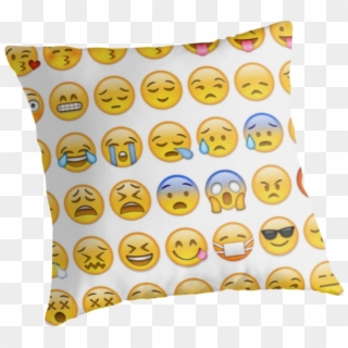 All Faces Emoji Collage Throw Pillows Callmejkay Png - Cushion, Transparent Png