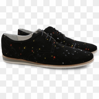Sneakers Florian 1 Suede Black Multi Dots Modica White - Skate Shoe, HD Png Download