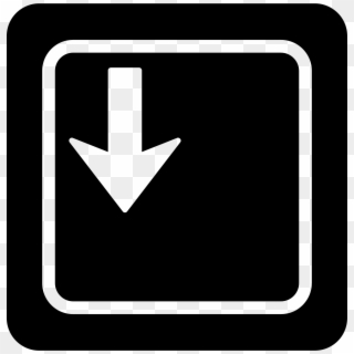 Key Svg Png Icon - Keyboard Down Arrow Key, Transparent Png