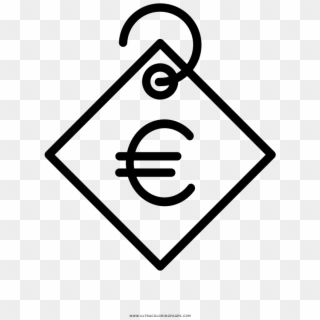 Price Tag Coloring Page - Price Tag Euro Icon, HD Png Download
