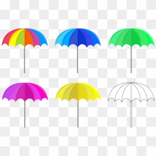 Colorful Umbrella - Multi Coloured Umbrella, HD Png Download