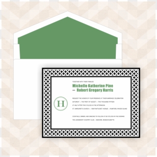 Modern Diamond Studio Collection Invite And Envelope - Paper, HD Png Download