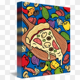 Drawing Trippy Pizza - Ron Magnes Food, HD Png Download