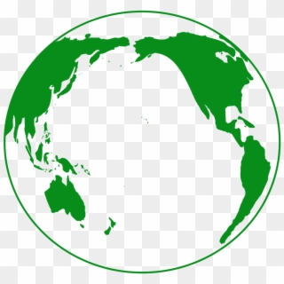 Earth Green Globe Pacific Ocean Png Image - Globe Pacific Ocean, Transparent Png