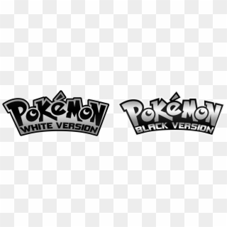 And Just The Usual Pokémon Logo With Black/white Version - Pokemon Black Logo, HD Png Download