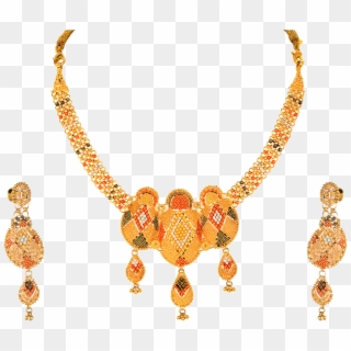 Orra Gold Set Necklace - Indian Necklace Gold Png, Transparent Png