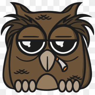 Funny Owl From Cartoon - Cannabis, HD Png Download