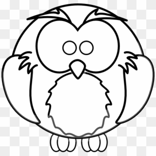 Cartoon Owl Face - Cute Cliparts Black And White, HD Png Download