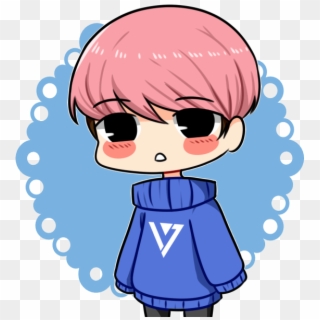 Suga Drawing Woozi - Chibi Woozi, HD Png Download