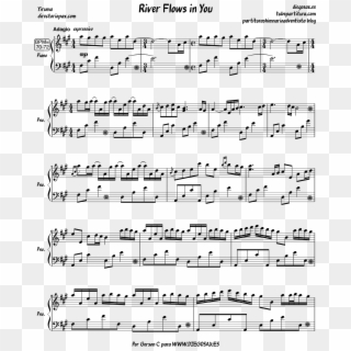 River Flows In You Piano Spartito, HD Png Download