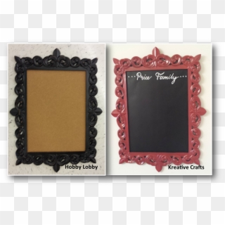 Redesigned A Hobby Lobby Frame From Corkboard To Chalkboard - Picture Frame, HD Png Download