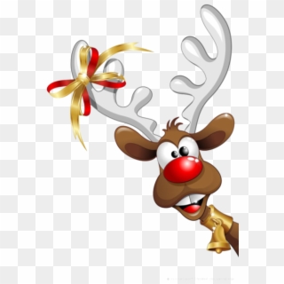 Deer Clipart Santa Claus Christmas Day Reindeer Funny - Santa Claus En Png, Transparent Png