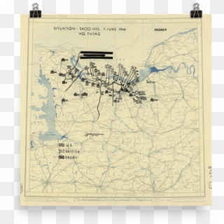 D-day Plus 1 Situation Map Poster - Atlas, HD Png Download