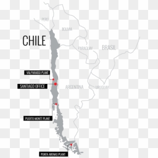 Offices In Chile - Map, HD Png Download