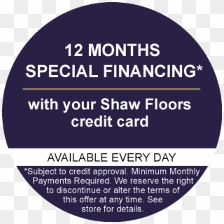 Ask About Financing To Fit Your Budget Flooring Sale, - Circle, HD Png Download