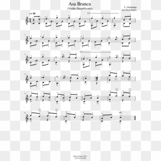 Asa Branca Violão Simplificado Piano Tutorial - Utah Counties Song, HD Png Download