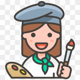 Painter Woman Emoji - Woman Pilot Png, Transparent Png
