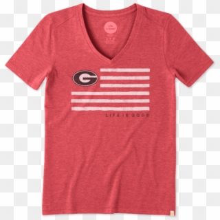 Women's Georgia Flag - T-shirt, HD Png Download