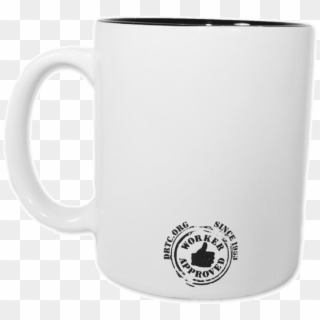 Back Of Latitude/longitude Mug, With The Worker Approved - Coffee Cup, HD Png Download