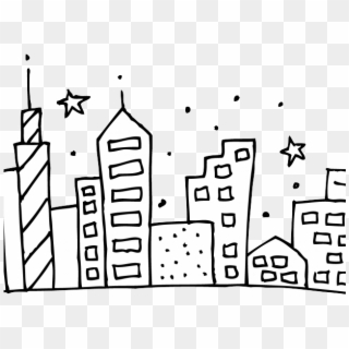 City Clipart Black And White - Black And White City Clipart, HD Png Download