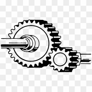 Drawing Gears Vintage Gear - Gears Png, Transparent Png