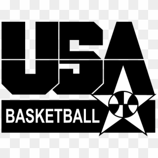 Usa Basketball Logo Black And White - Usa Basketball Logo Black, HD Png Download