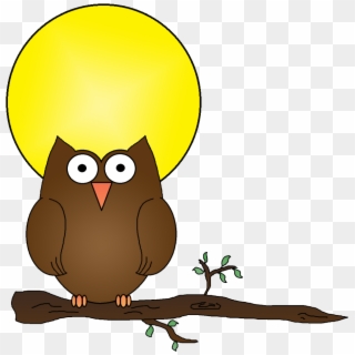 Download The Files Here - Moon And Owl Clipart, HD Png Download
