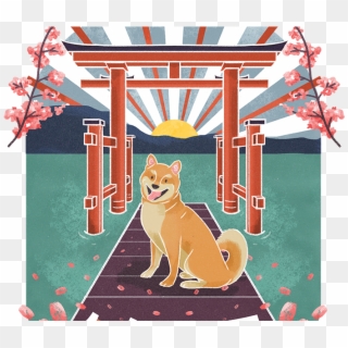 Hakone Torii Gate Lake Ashi Blues Illustration Design - Hakone, HD Png Download