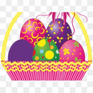 Easter Cliparts - Easter Eggs In Basket, HD Png Download