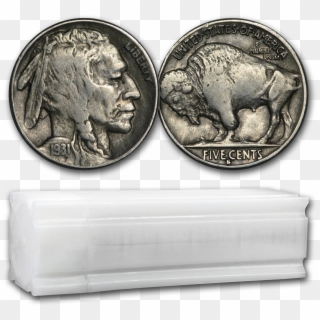 1931 S Buffalo Nickels 40 Coin Roll Vf - Lion, HD Png Download