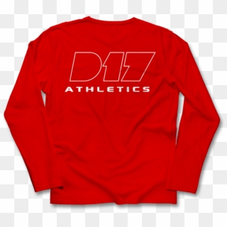 Red Nike D17 Athletics Long Sleeve Tee - Long-sleeved T-shirt, HD Png Download