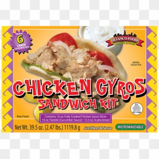 Chicken Gyros Sandwich Kit Rev - Drunken Chicken, HD Png Download
