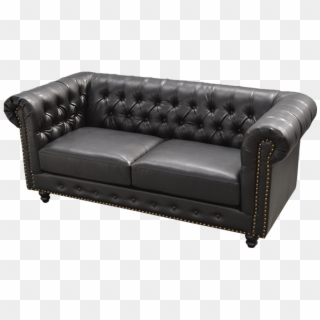 Chesterfield Sofa Black - Studio Couch, HD Png Download