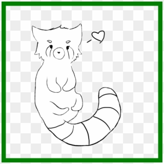 Picture Library Download Pages Little Cute Red Panda - Line Art, HD Png Download