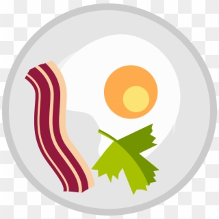 Fried Egg Bacon Omelette Breakfast - Circle, HD Png Download