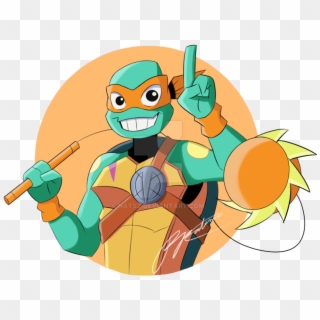 Michelangelo The Funny One By Natsz - Cartoon, HD Png Download